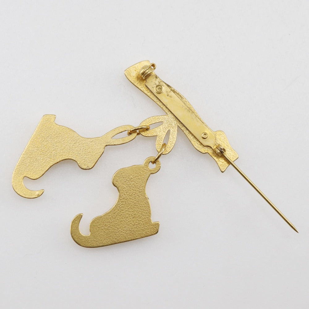 Hermes Gold Plated Brooch