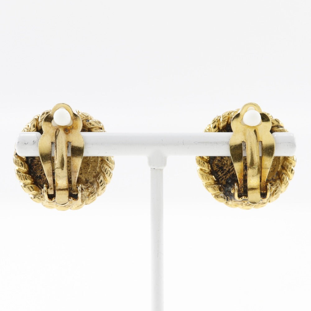 Chanel Coco Mark Gold Plated Earrings