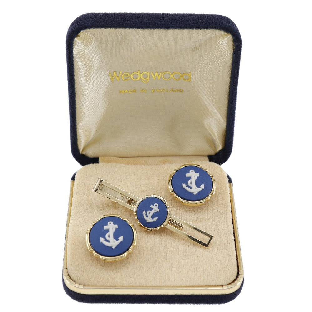 Wedgewood Gold Plated Tie Pin Cufflinks