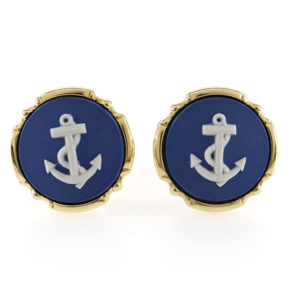 Wedgewood Gold Plated Tie Pin Cufflinks