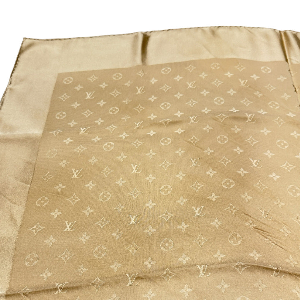 Louis Vuitton Monogram Silk Scarf Cotton Scarf in Good condition