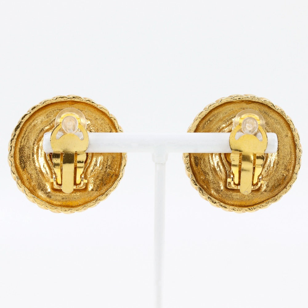 Chanel Gold Plated Faux Pearl Earrings