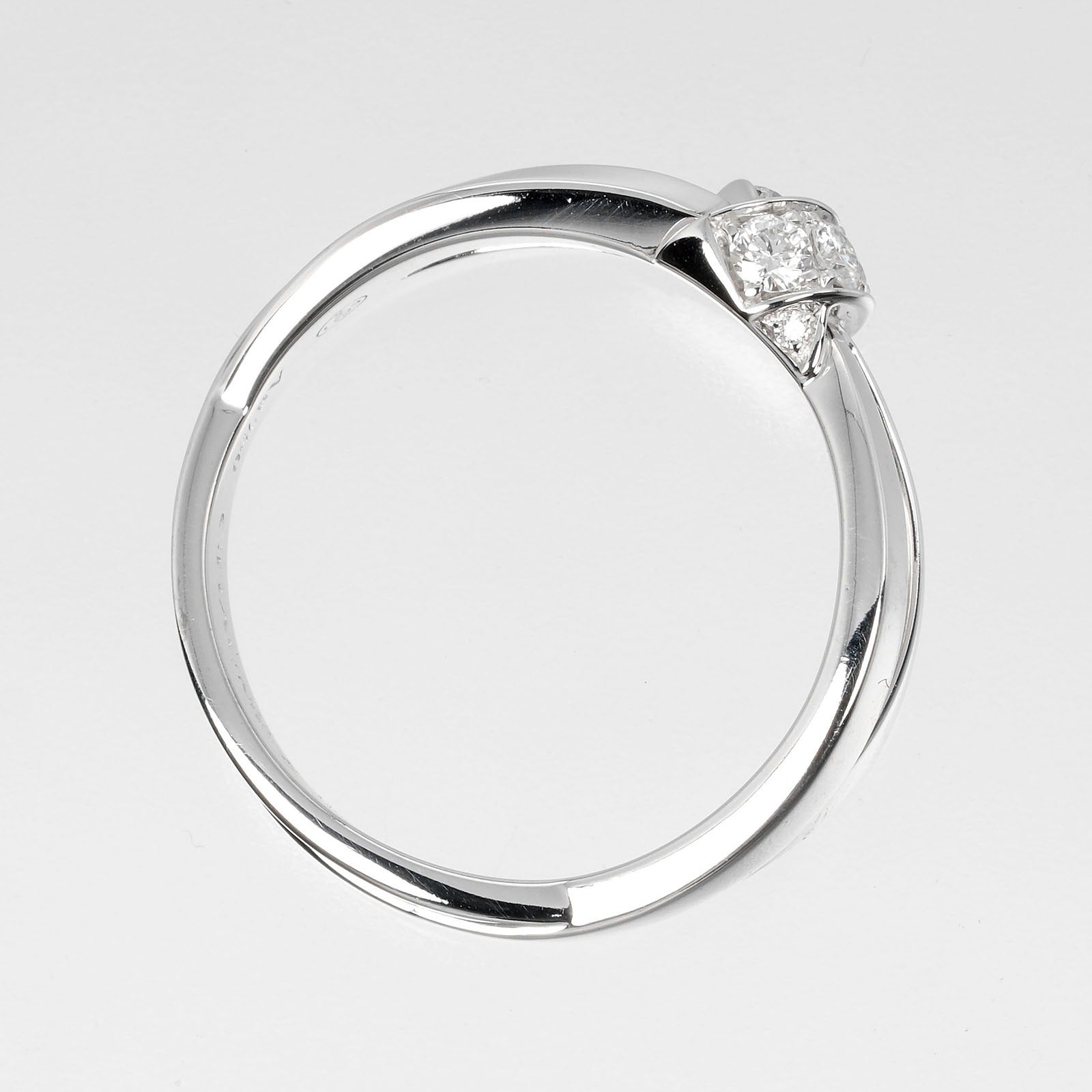 Chaumet K18 White Gold Diamond Ring 13.5