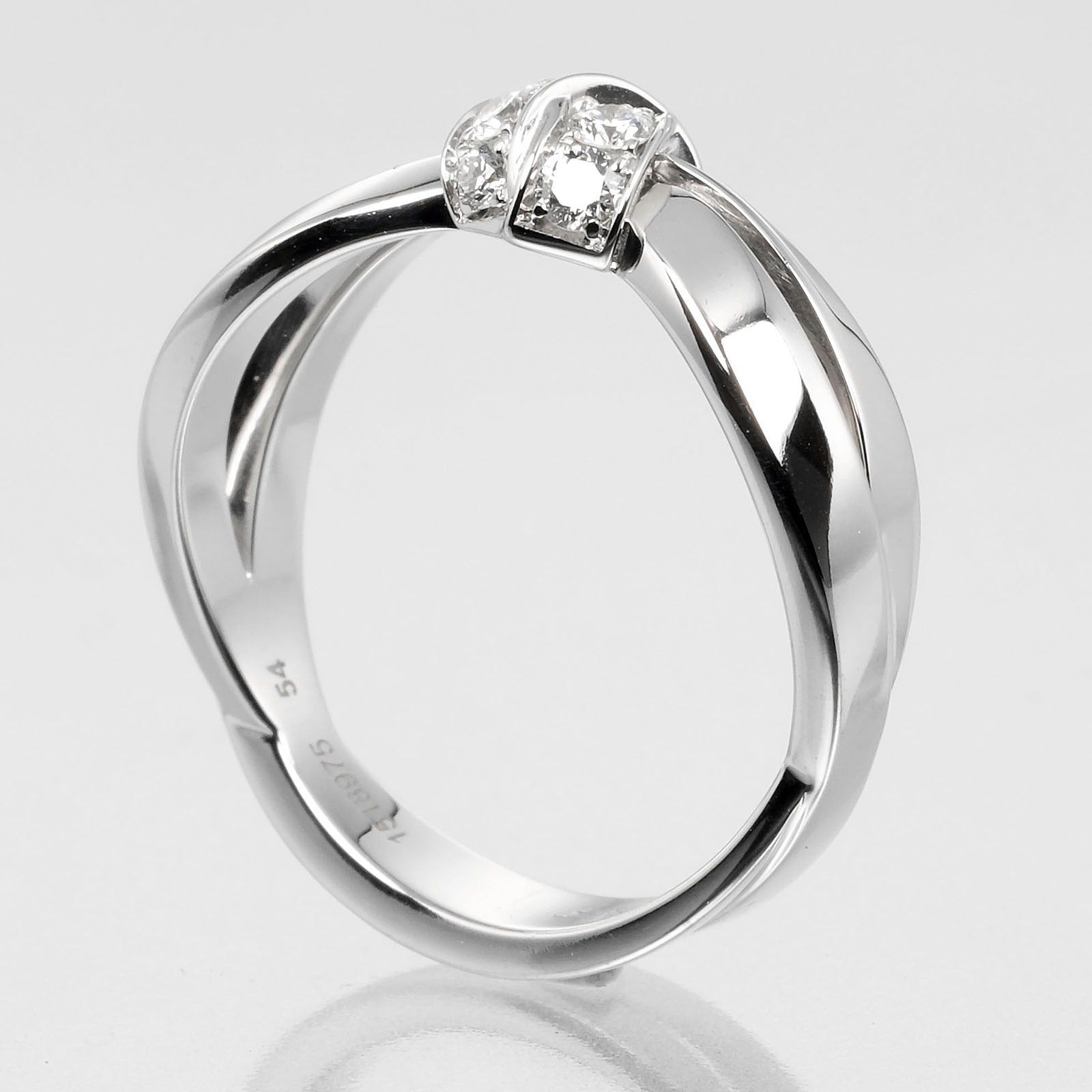 Chaumet K18 White Gold Diamond Ring 13.5