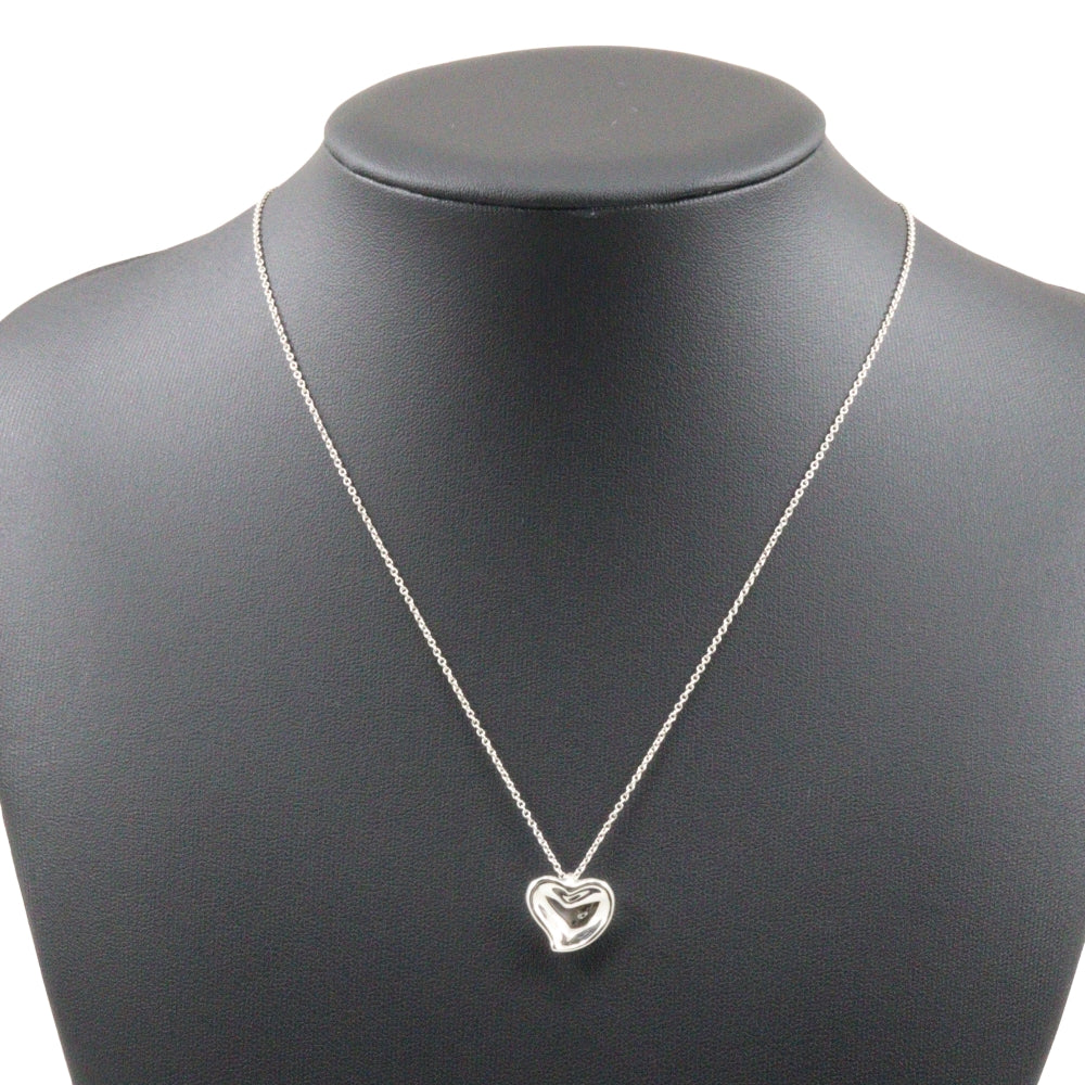 Tiffany Silver 925 Carved Heart Necklace