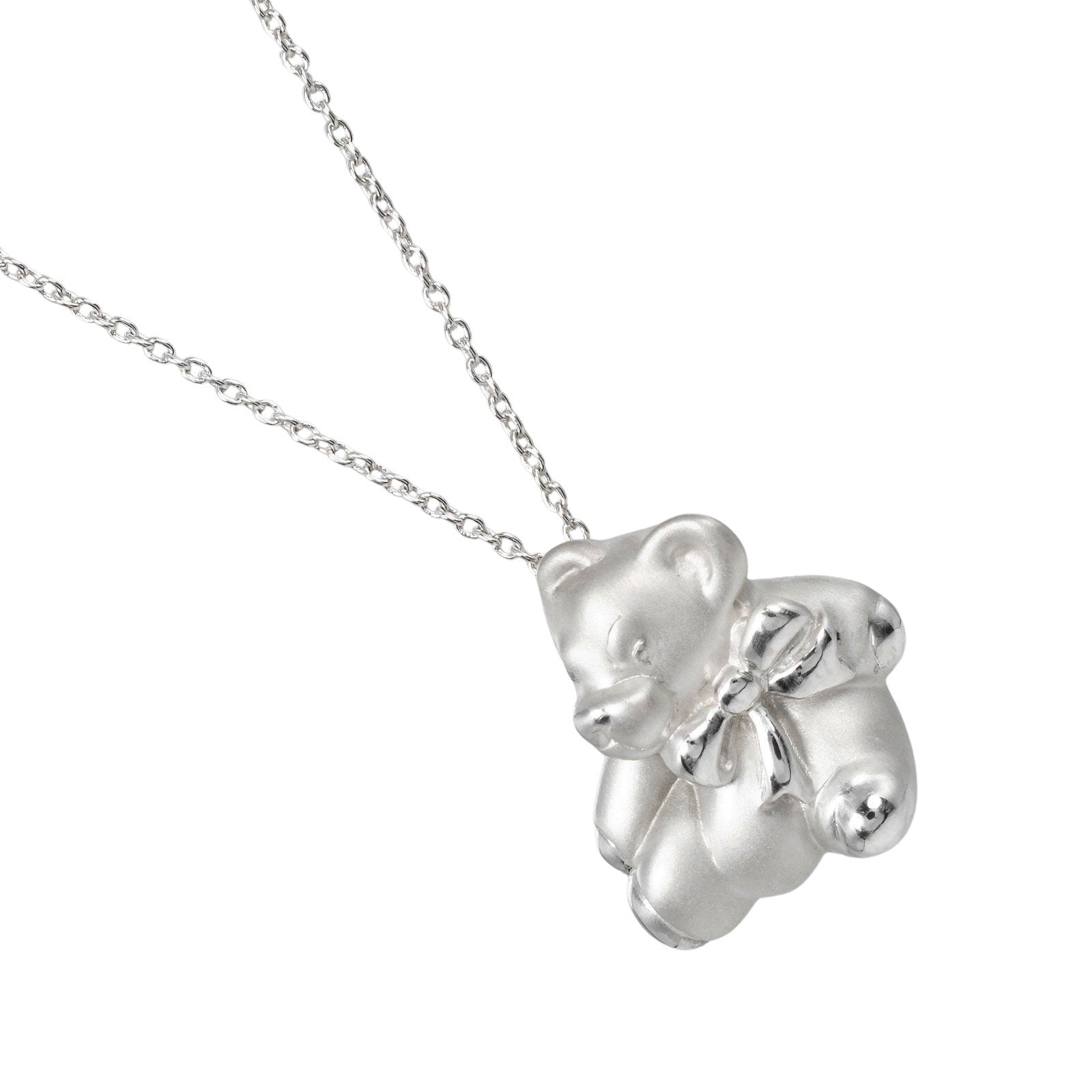 Tiffany & Co Silver Teddy Bear Necklace