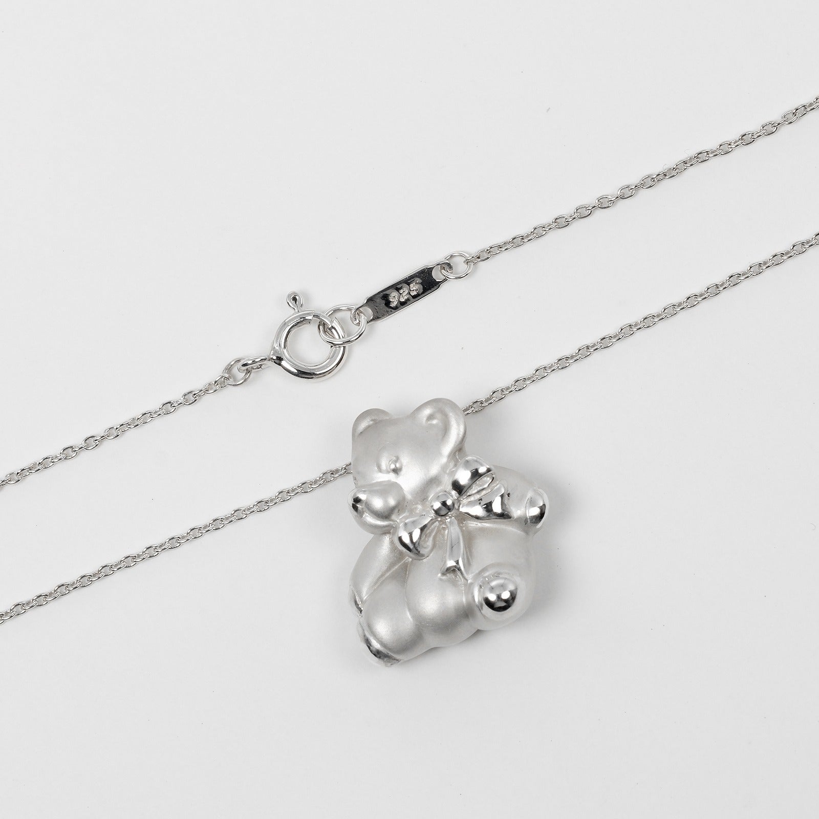 Tiffany & Co Silver Teddy Bear Necklace