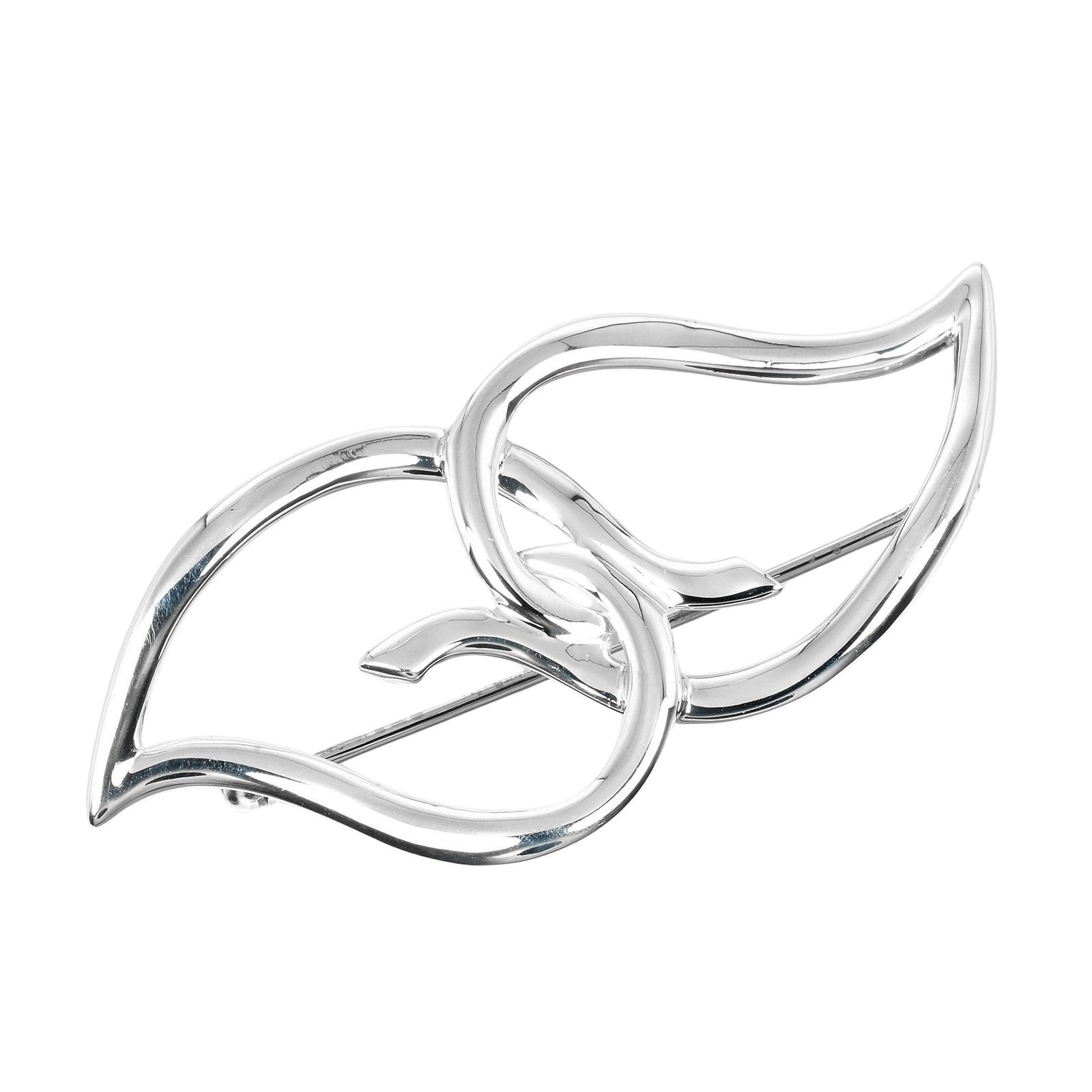 Tiffany & Co Silver 925 Double Leaf Brooch