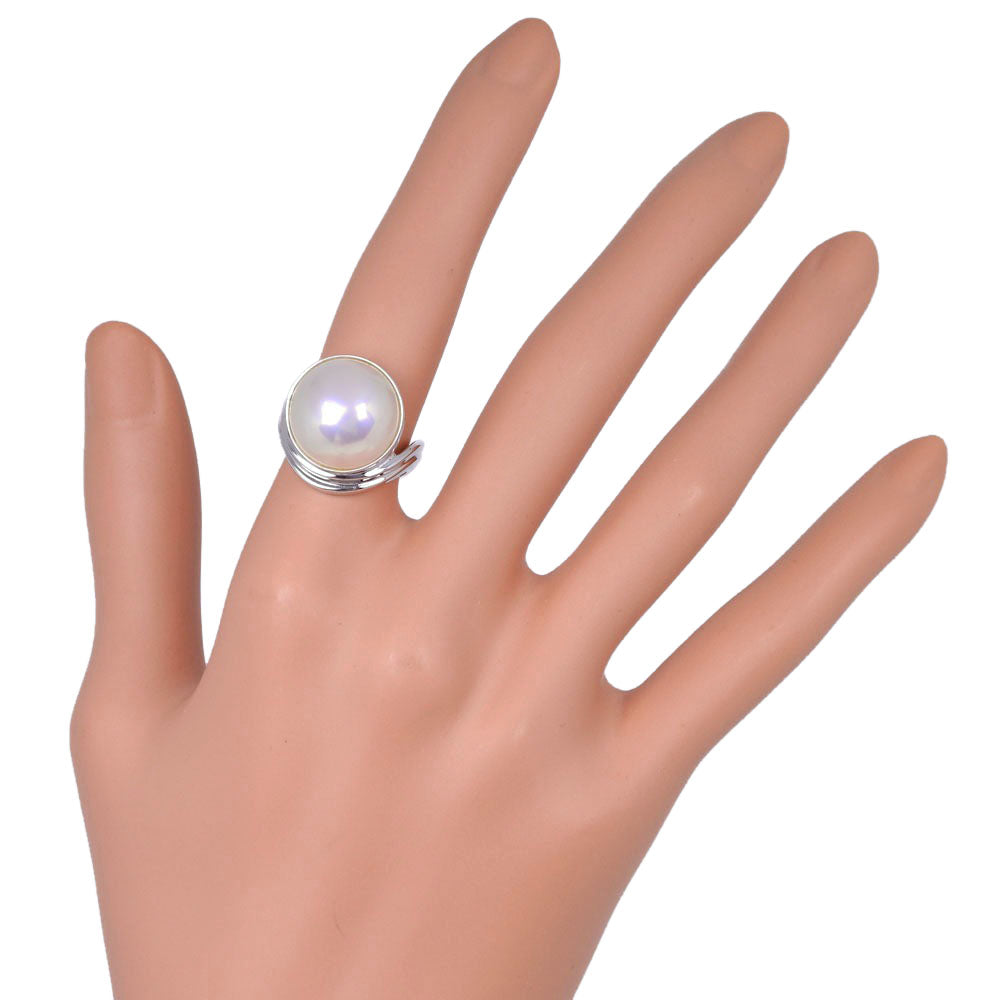 Tasaki Mabe Pearl Wave Ring K14 White Gold