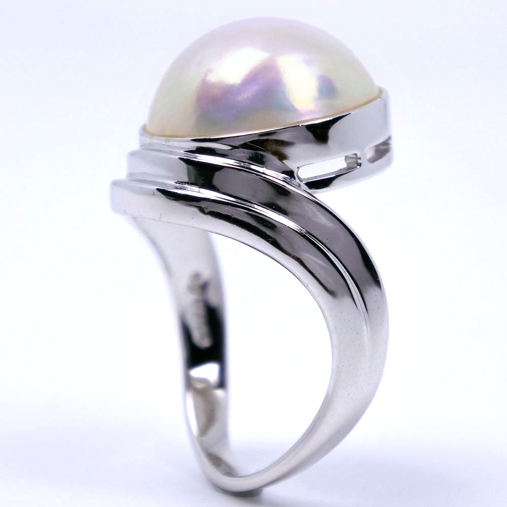 Tasaki Mabe Pearl Wave Ring K14 White Gold