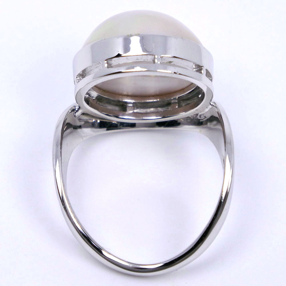 Tasaki Mabe Pearl Wave Ring K14 White Gold