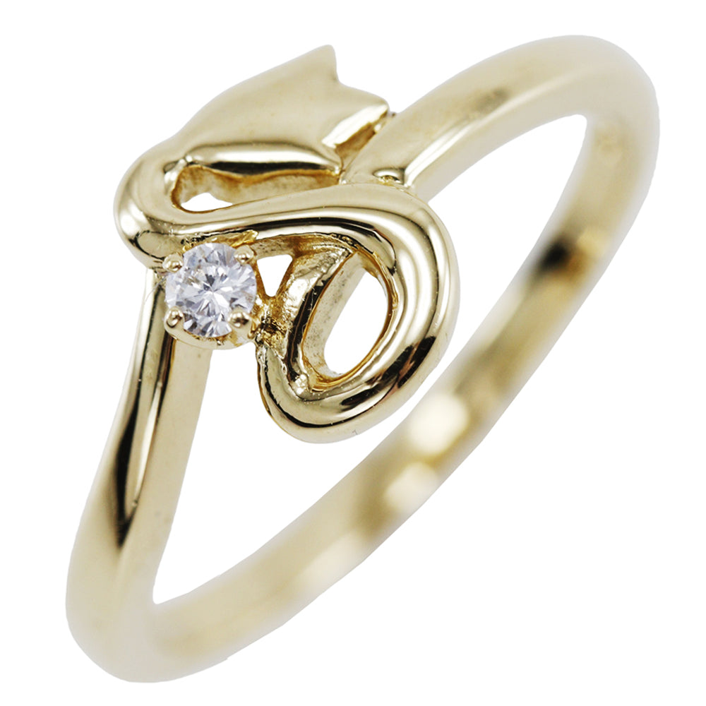 K18 Yellow Gold Diamond Ring Size 8