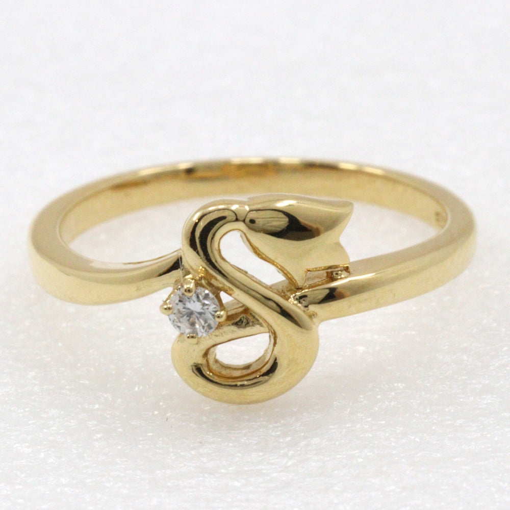 K18 Yellow Gold Diamond Ring Size 8