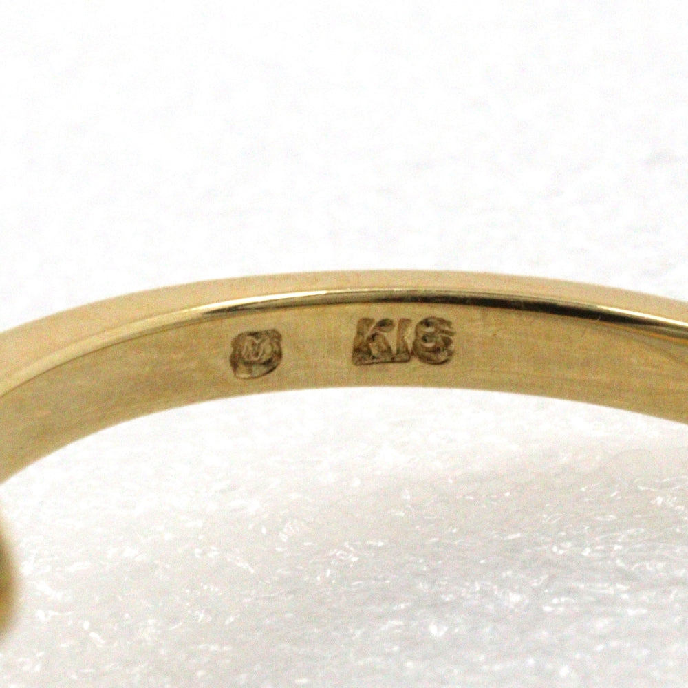 K18 Yellow Gold Diamond Ring Size 8