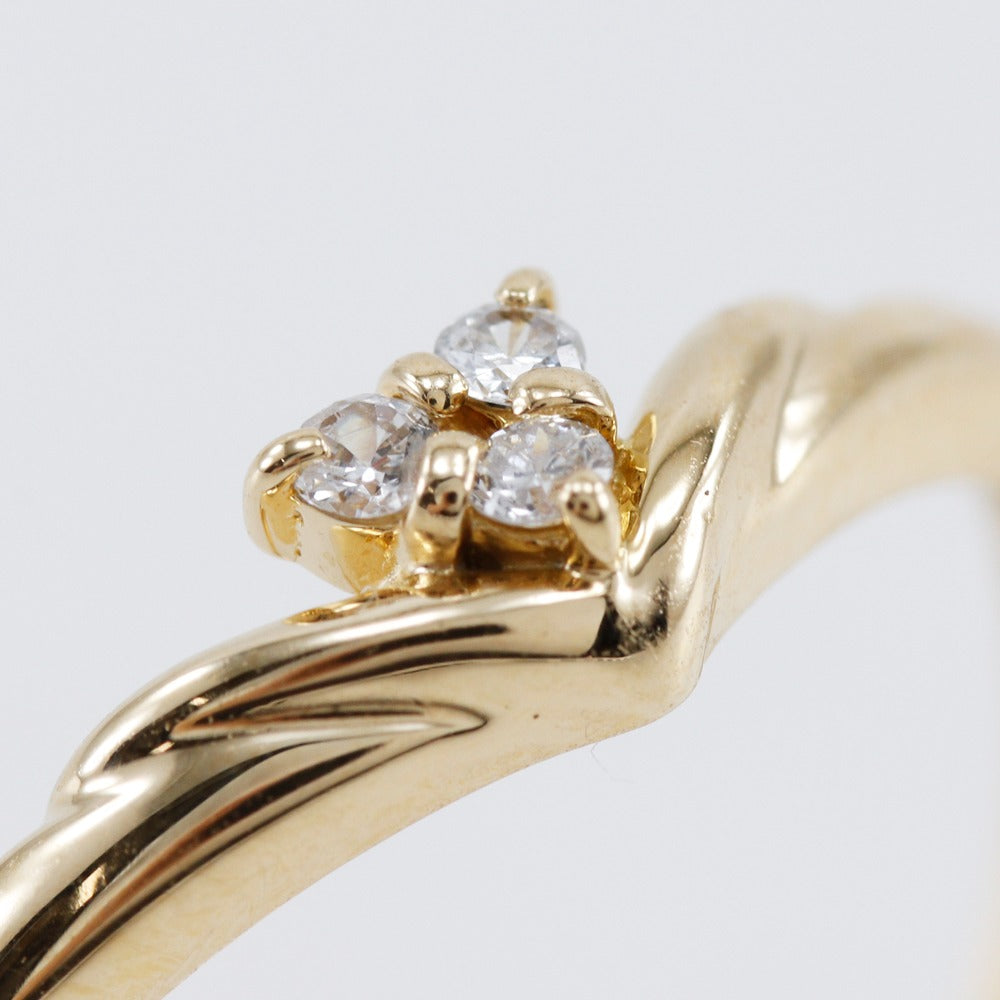 Tasaki K18 Yellow Gold Diamond Ring 6.5