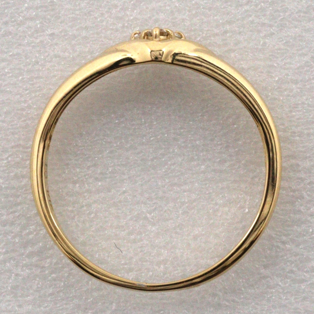 Tasaki K18 Yellow Gold Diamond Ring 6.5