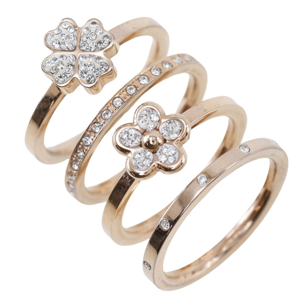 Folli Follie Gold Plated Ring Set