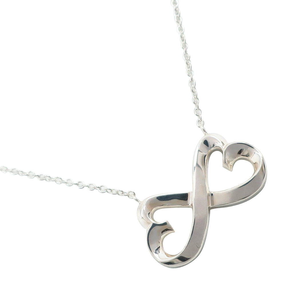 Tiffany Silver 925 Double Loving Heart Necklace