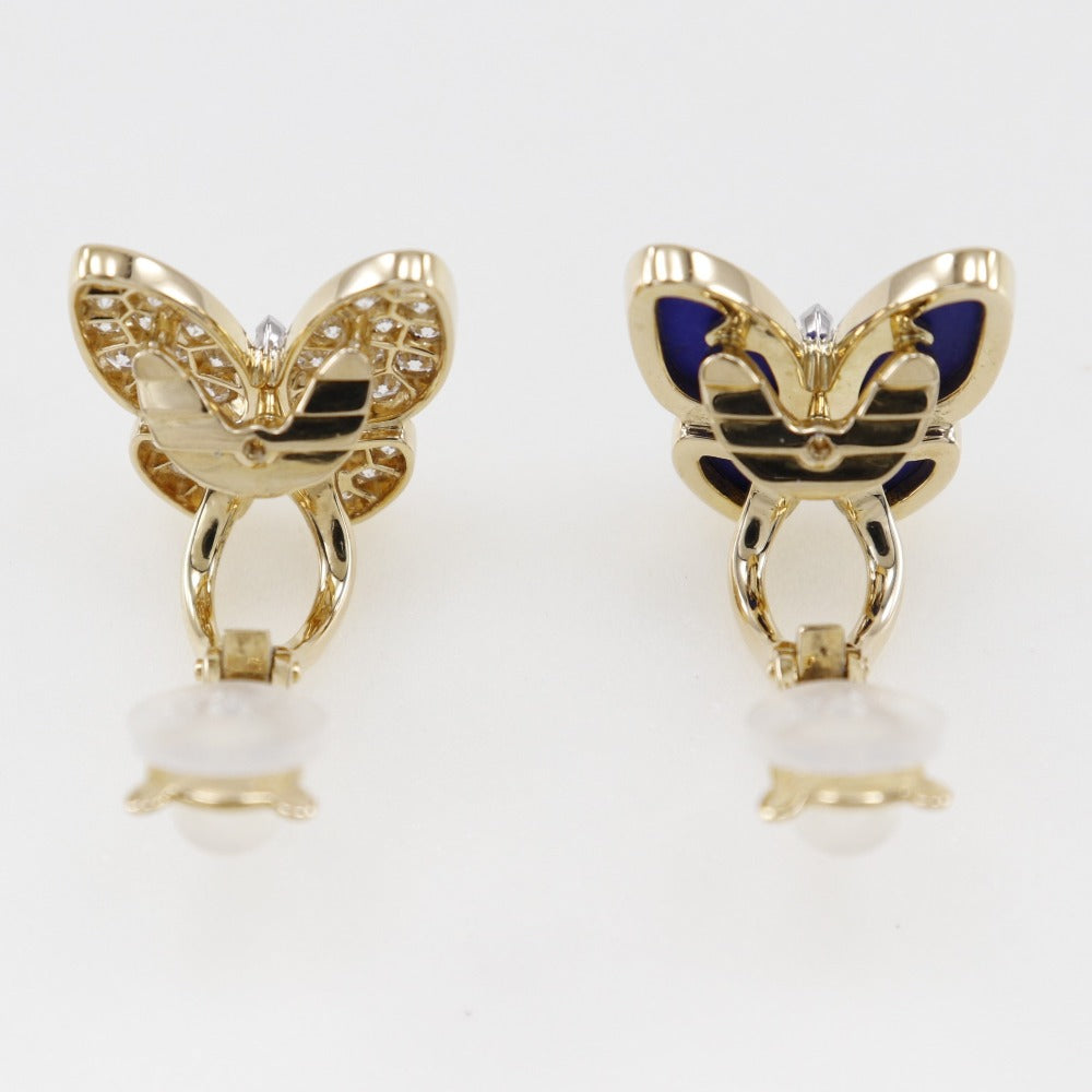 Van Cleef & Arpels K18 Gold Diamond Lapis Earrings