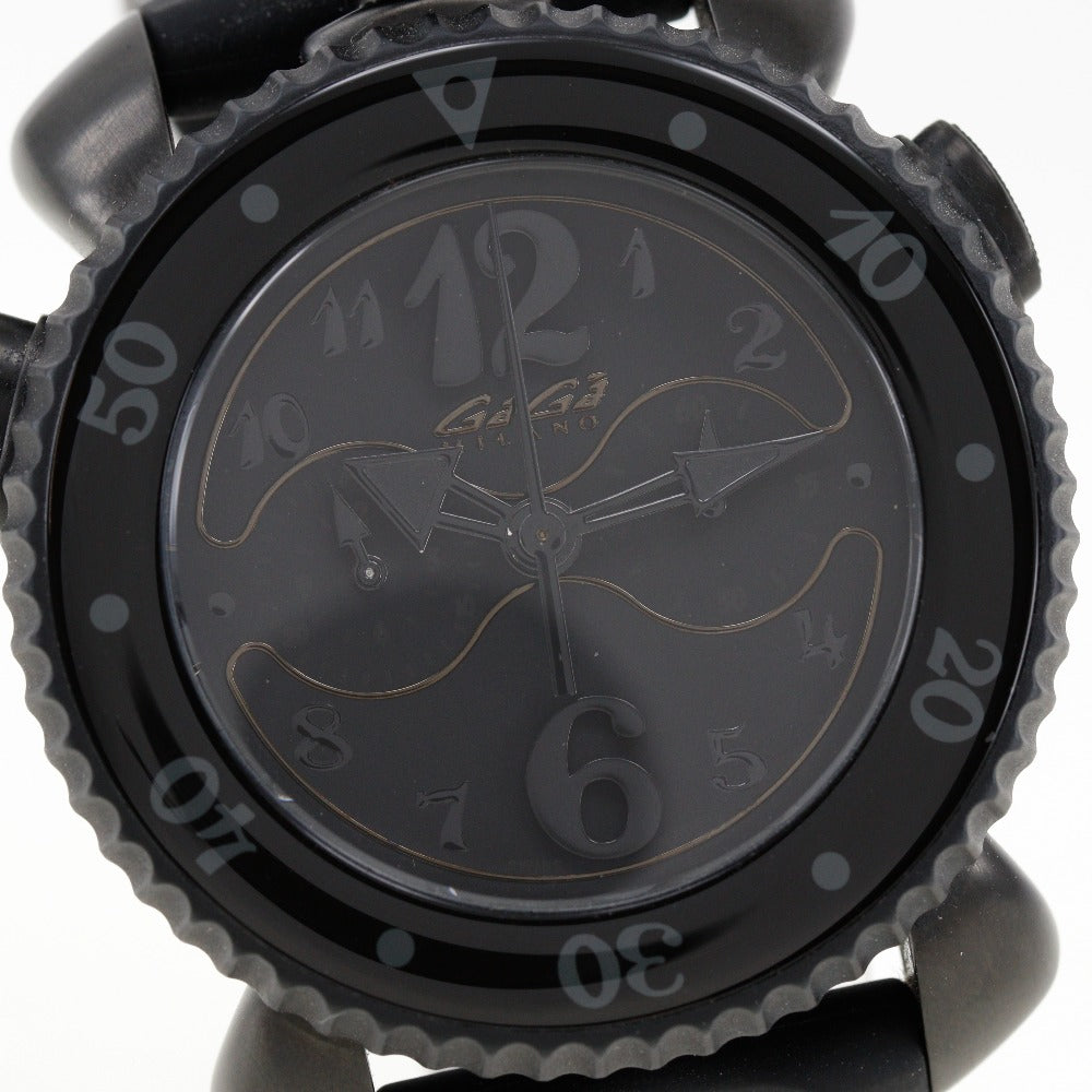 Gaga Milano Chronosport Watch 7012 Stainless Steel Rubber Quartz