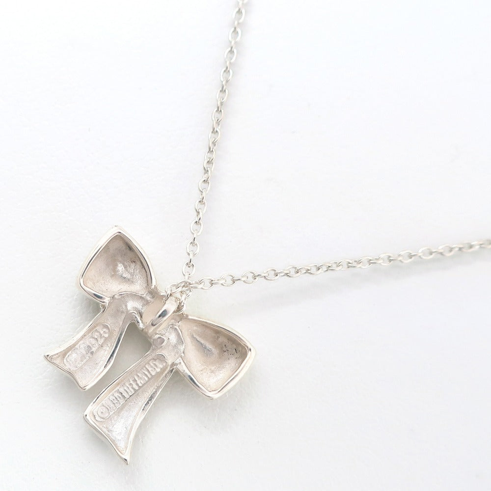 Tiffany & Co Bow Pendant Necklace Metal Necklace in Very Good Condition