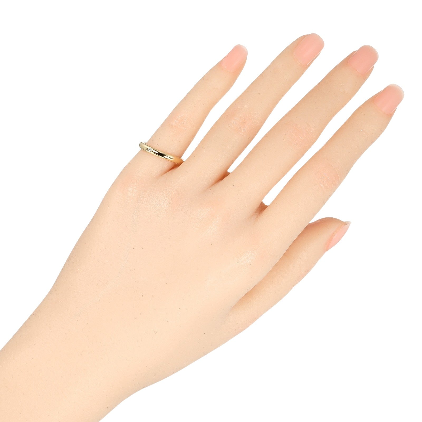 Tiffany K18 Gold Diamond Stacking Ring