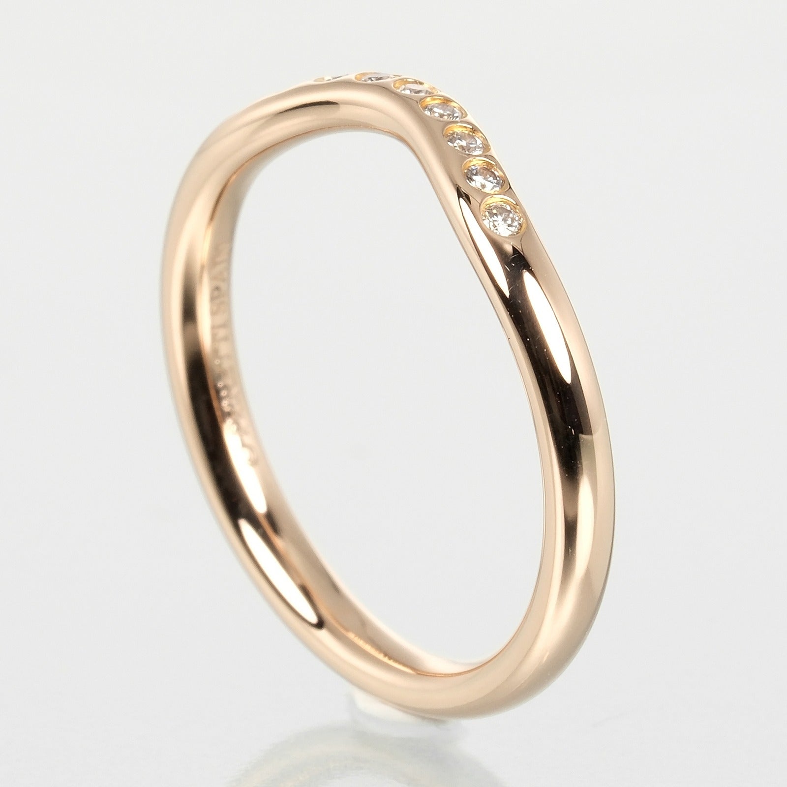 Tiffany & Co K18 Pink Gold Diamond Ring