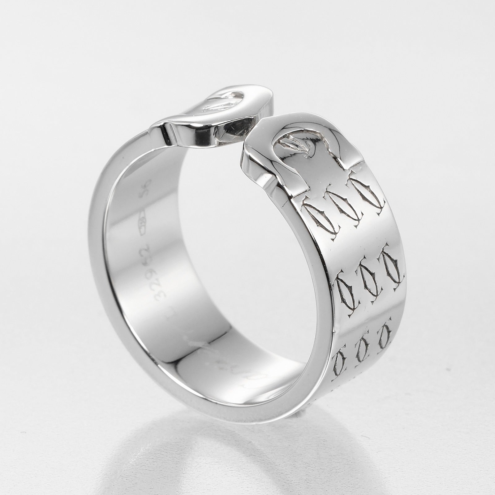 Cartier 2C Happy Birthday Ring K18 White Gold