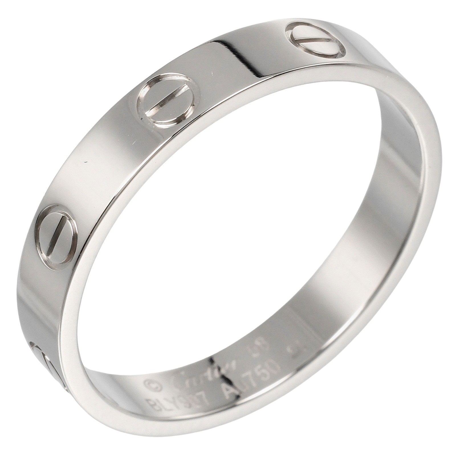 Cartier Mini Love Wedding Ring K18 White Gold