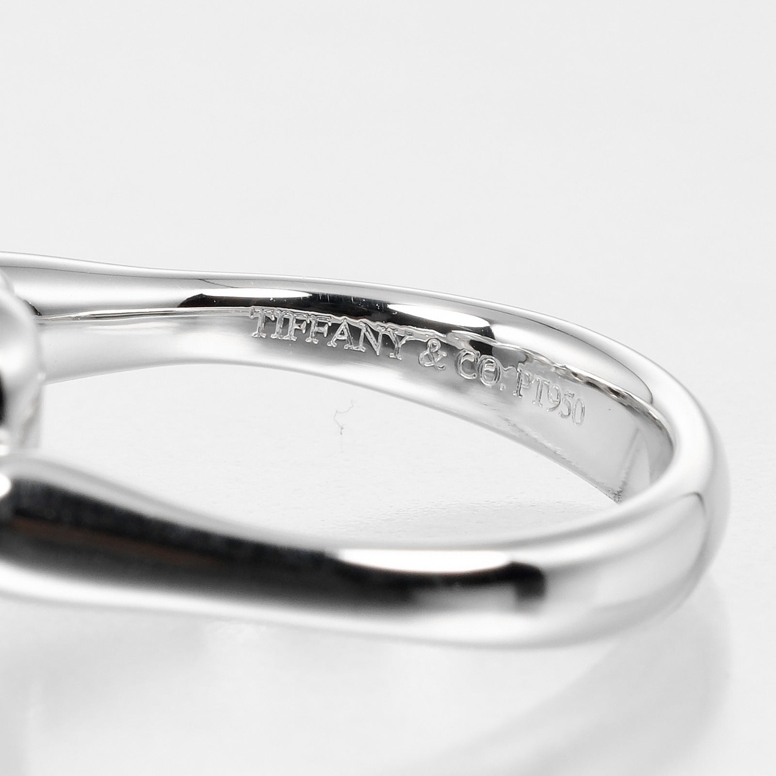 Tiffany & Co Open Heart Ring Pt950 Platinum Diamond