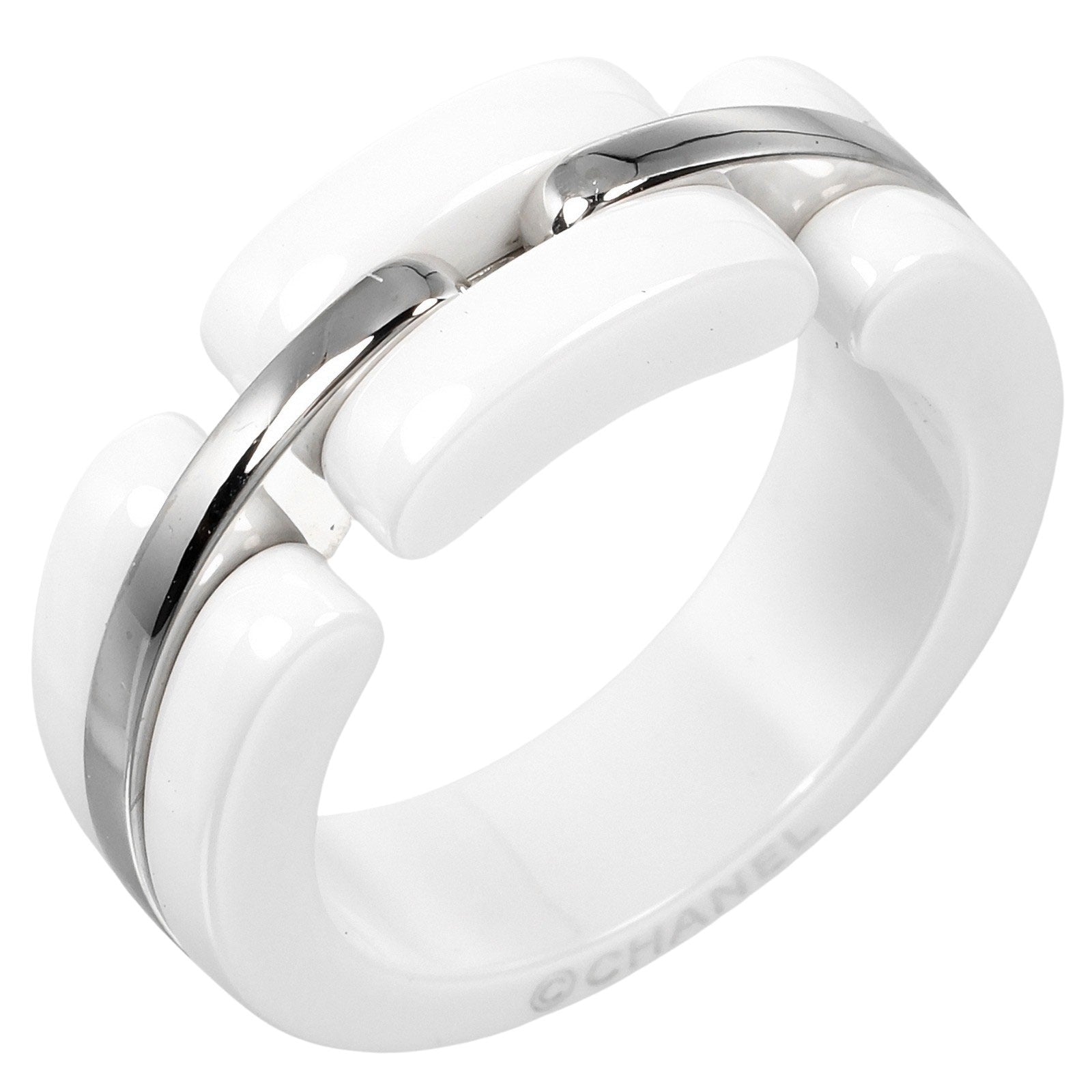 Chanel Ultra Collection White Gold Ceramic Ring