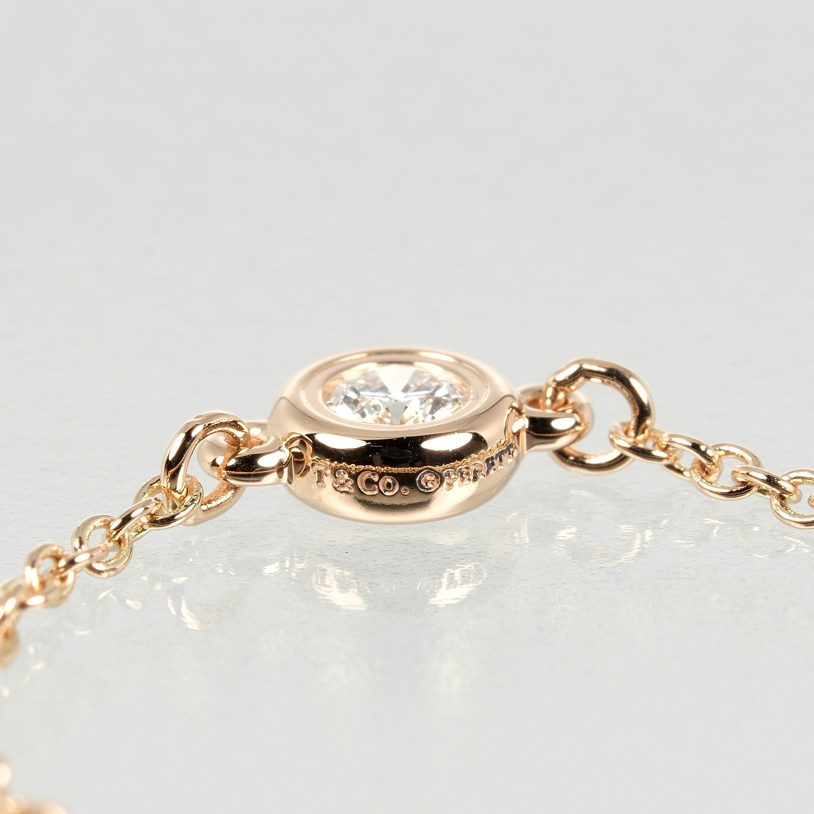 Tiffany & Co K18 Pink Gold Diamond Ring