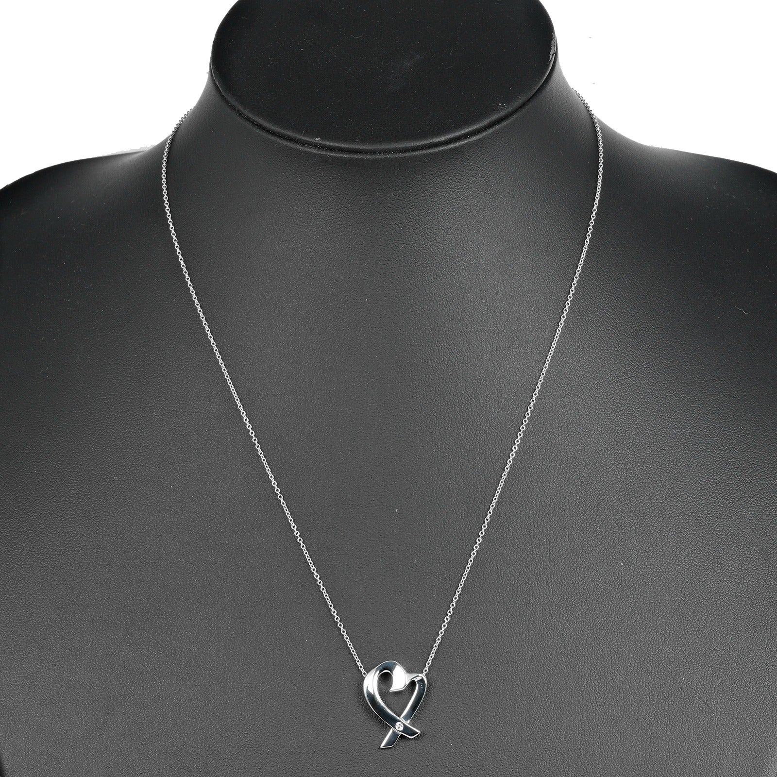 Tiffany & Co Loving Heart Necklace Silver 925 Diamond