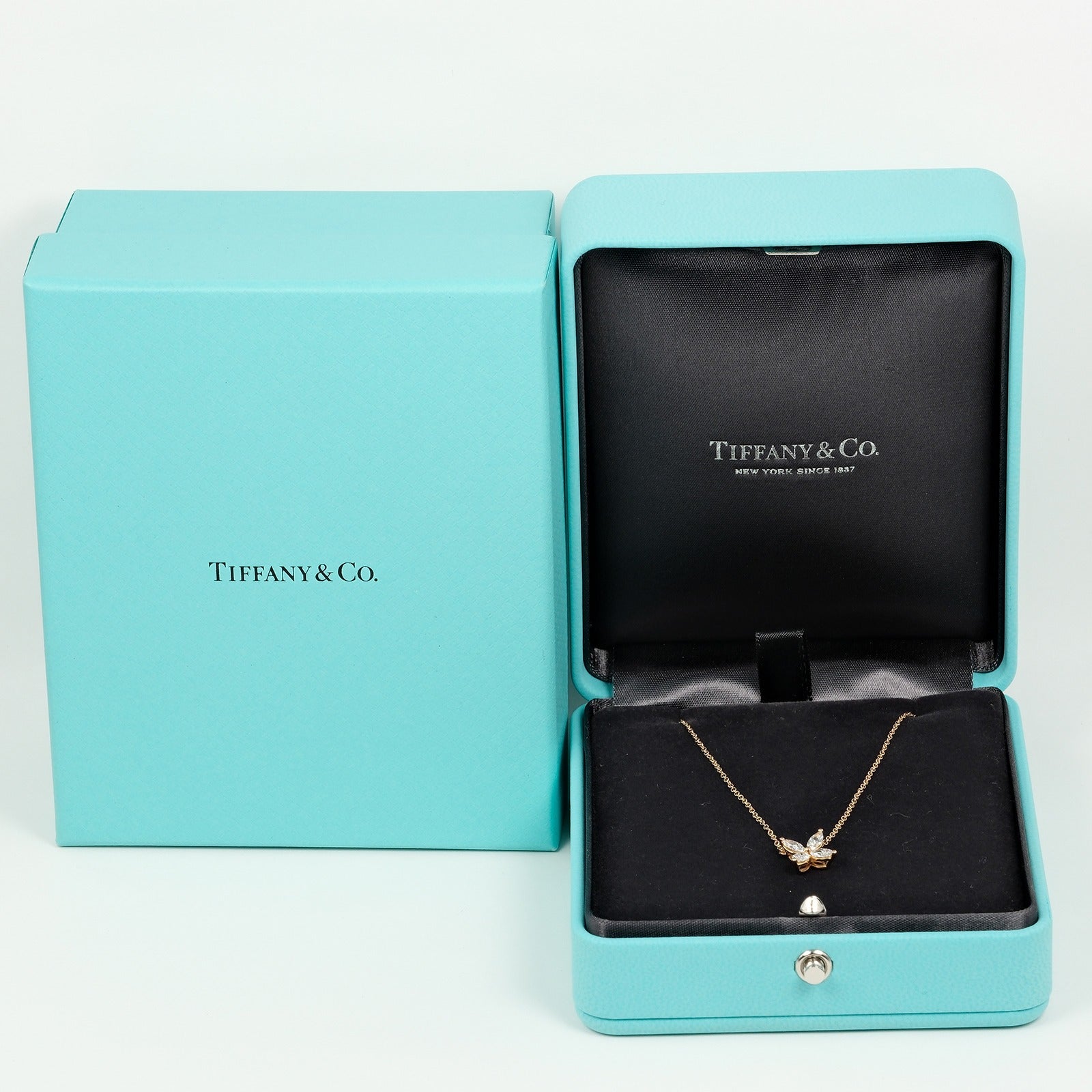 Tiffany & Co Victoria Medium Necklace K18 Pink Gold Diamond