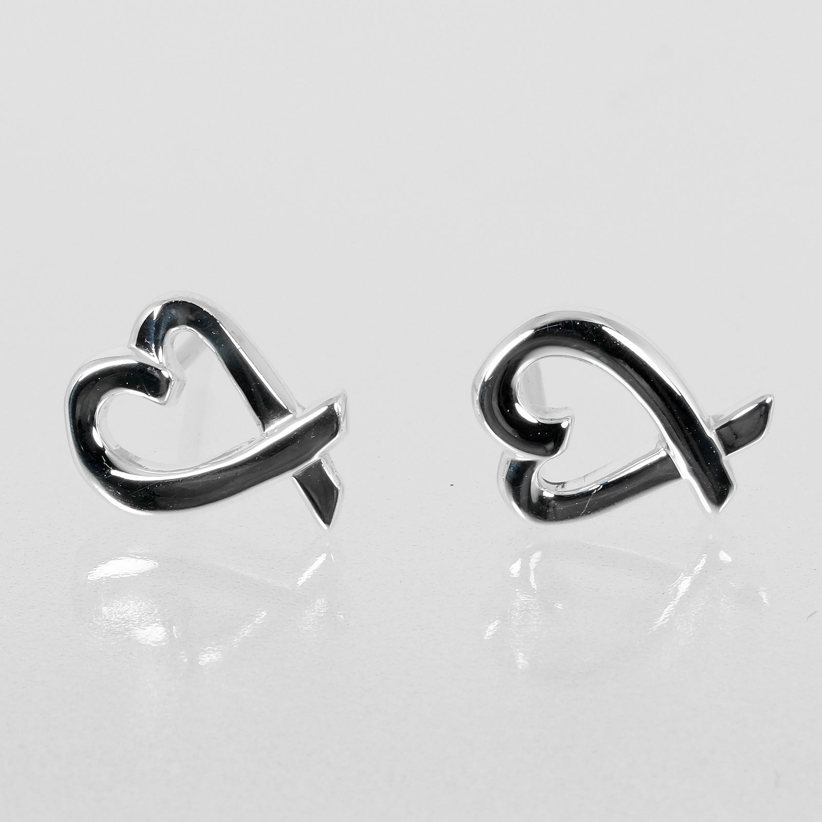 Tiffany & Co Silver Loving Heart Earrings