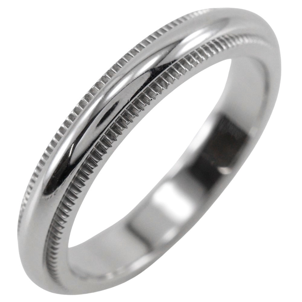 Tiffany & Co Platinum Milgrain Wedding Band Metal Ring 6.0001757E7 in Excellent condition