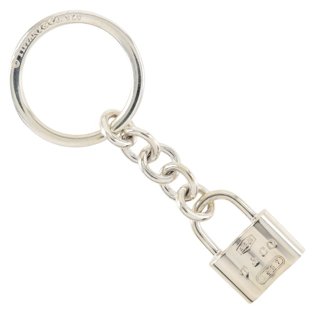 Tiffany & Co 1837 Padlock Keyring Metal Key Holder in Very Good Condition