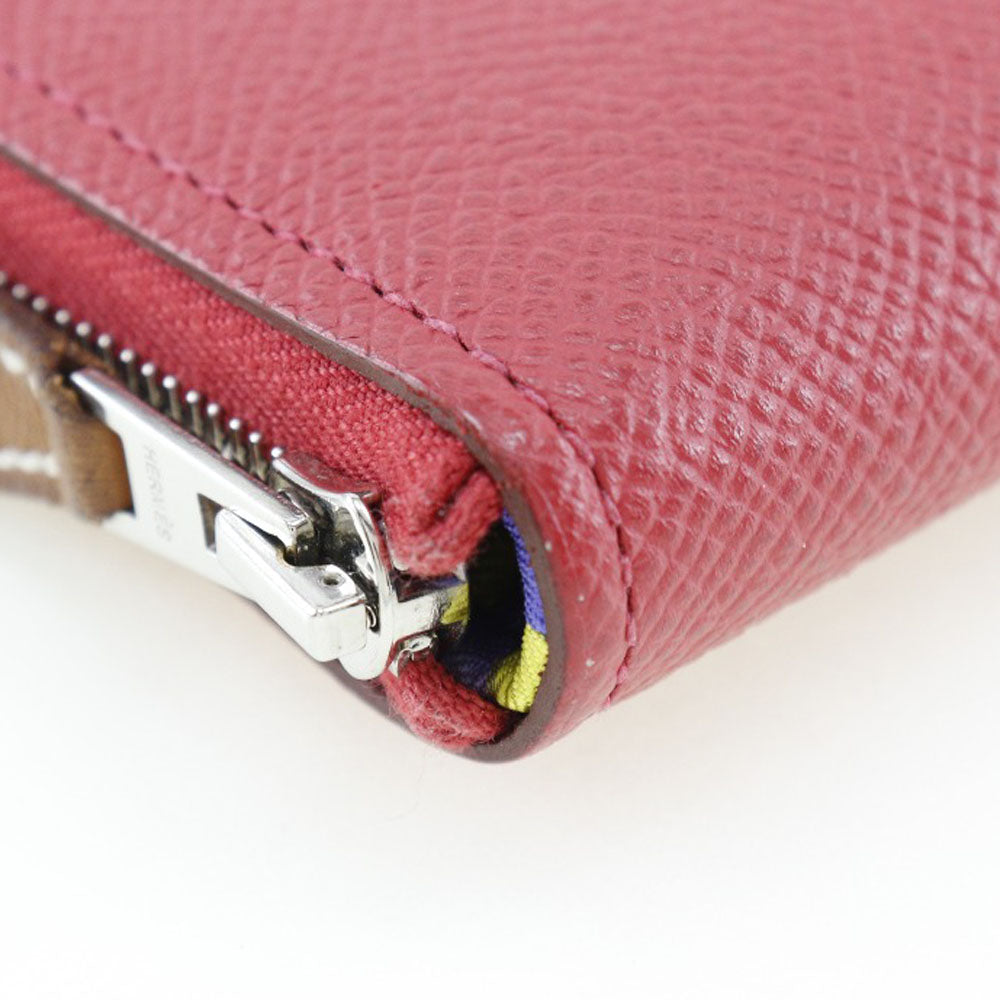 Hermes Azap Silk'in Long Wallet Red/Purple