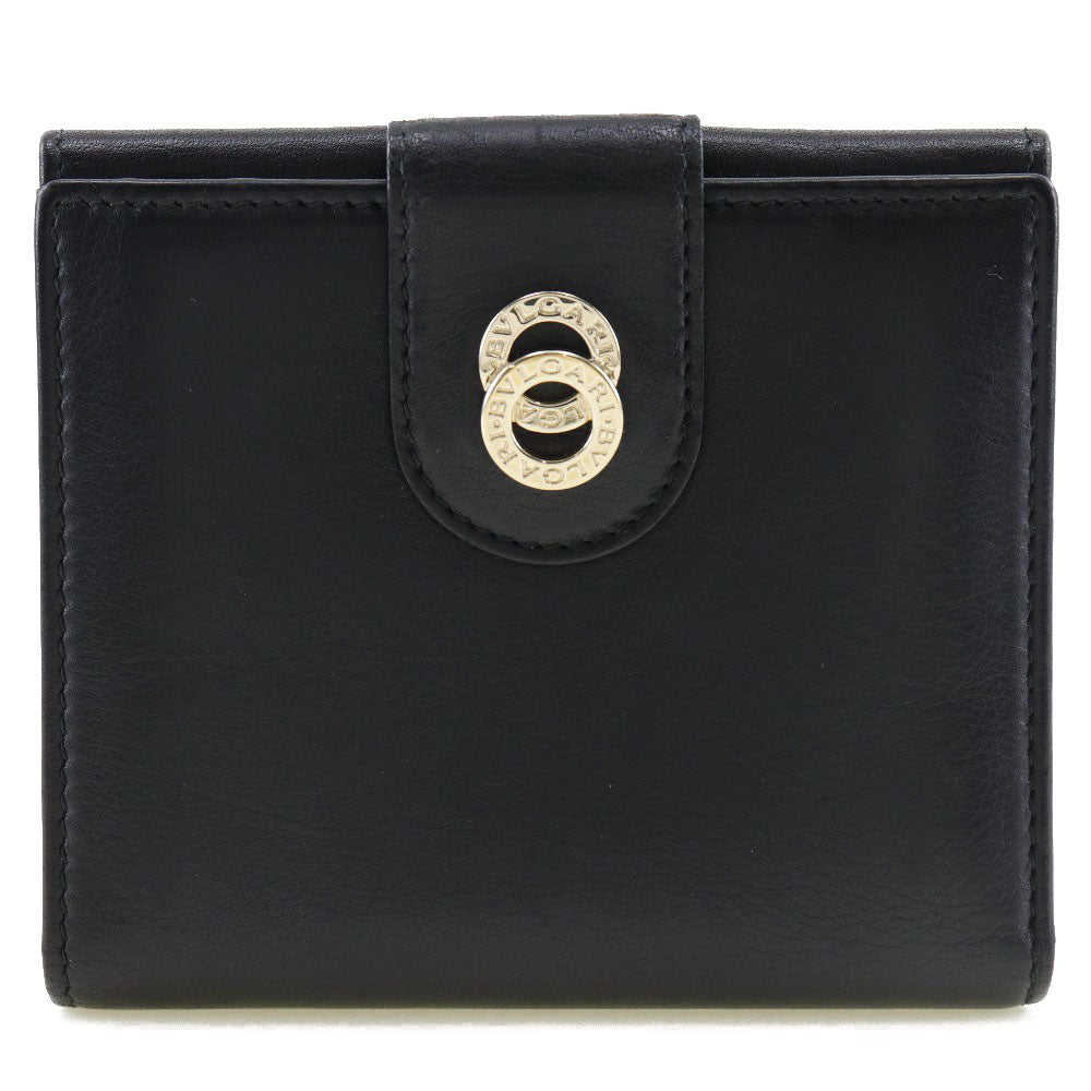 Bvlgari Bifold Wallet Black Leather