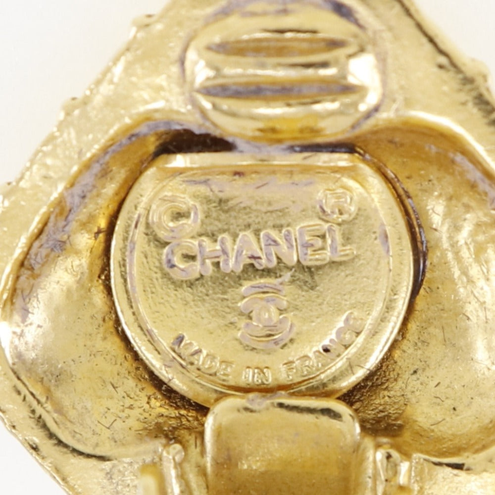 Chanel Quilted Gold Plated Earrings