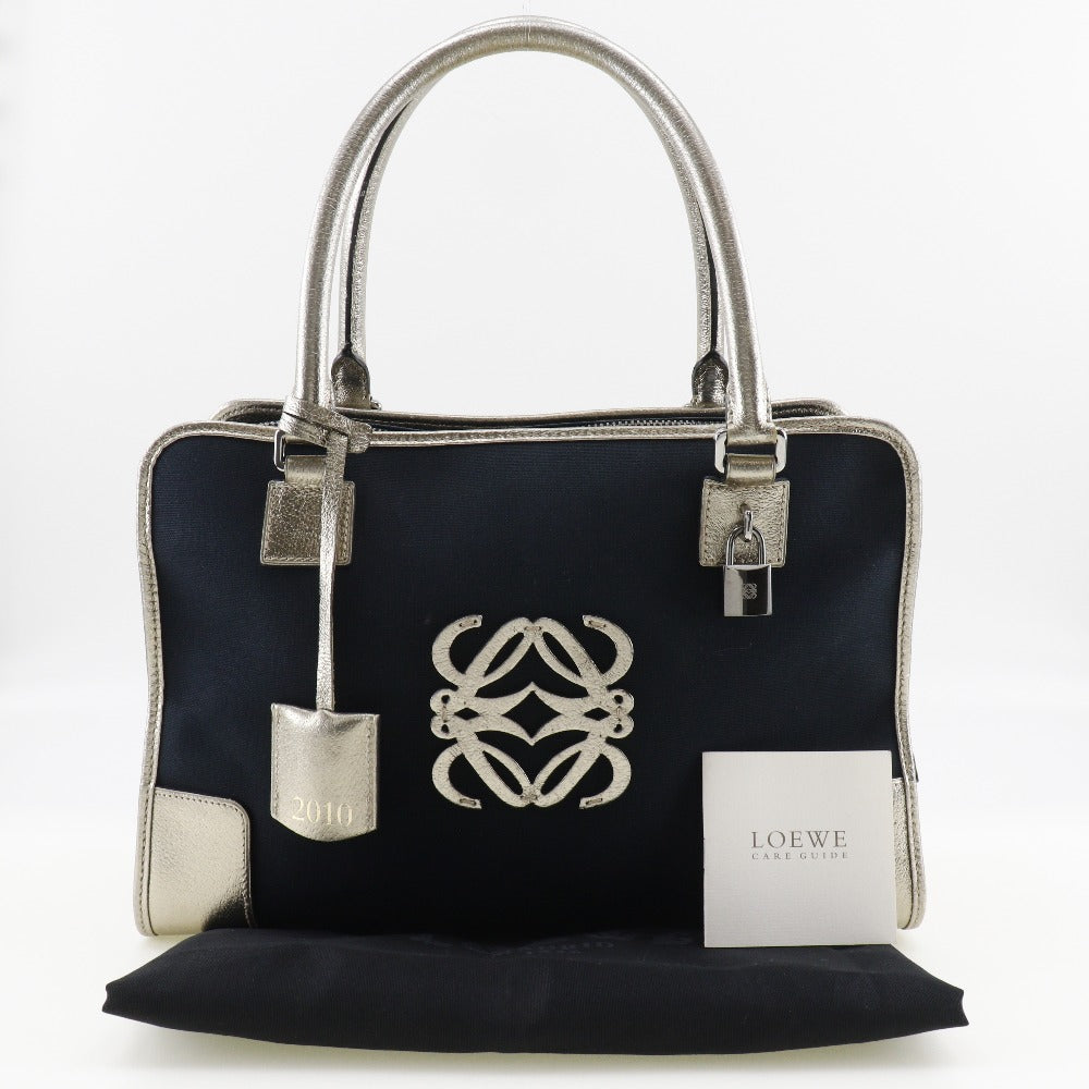 Loewe Amazona 36 Canvas Leather Handbag