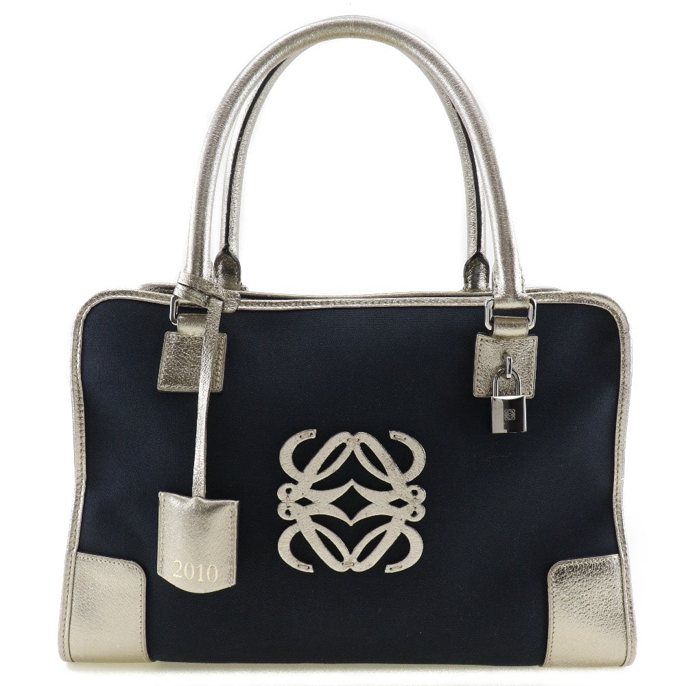 Loewe Amazona 36 Canvas Leather Handbag