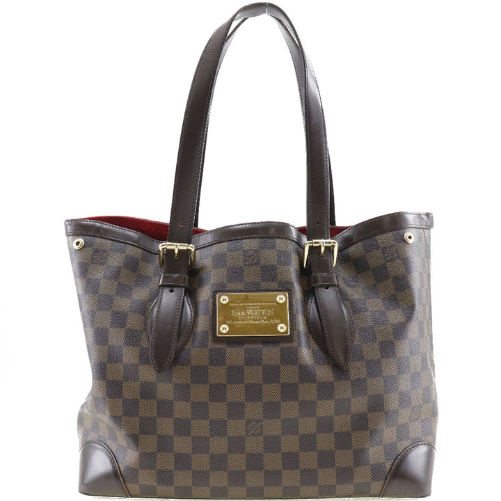 Louis Vuitton Hampstead MM Canvas Tote Bag N51204 in Good Condition