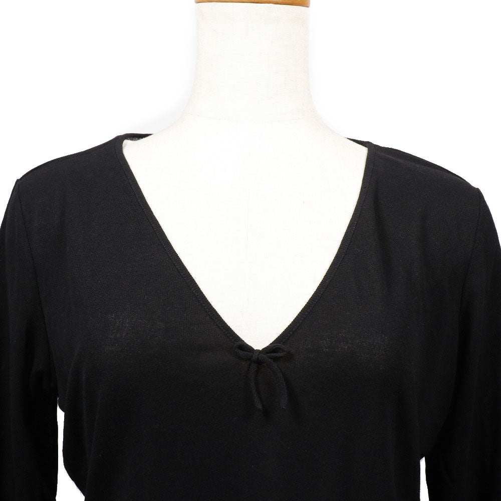 Gucci Cotton Ribbon Top Black Women