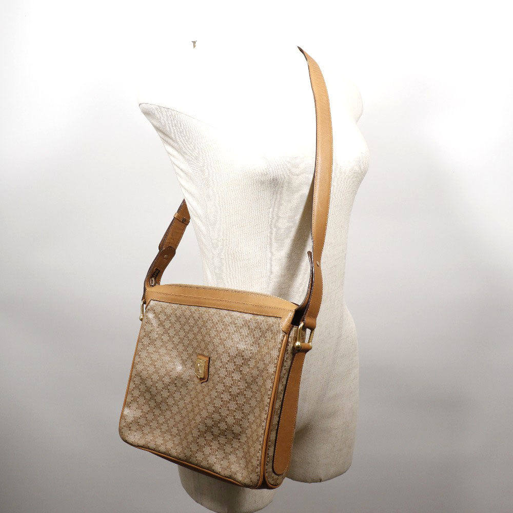 Celine Macadam PVC Shoulder Bag Beige