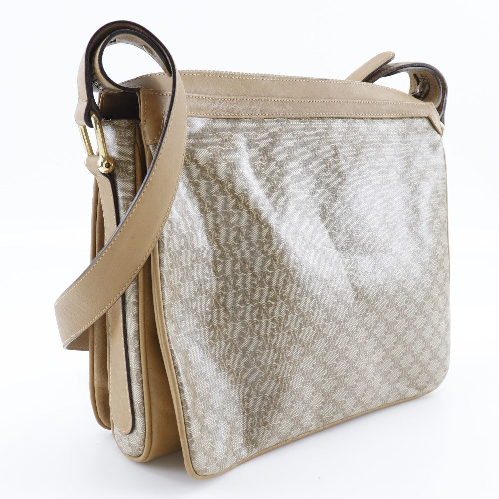 Celine Macadam PVC Shoulder Bag Beige