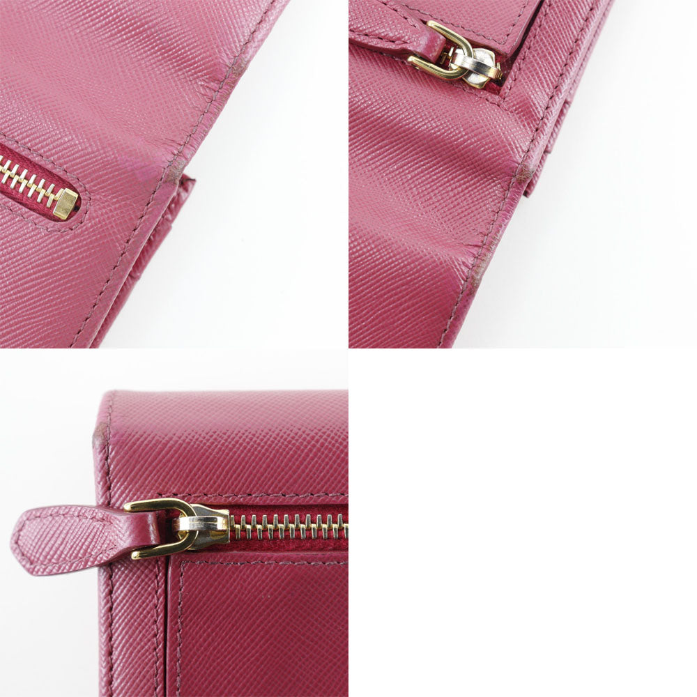 Prada Saffiano Long Wallet 1M1132 Pink