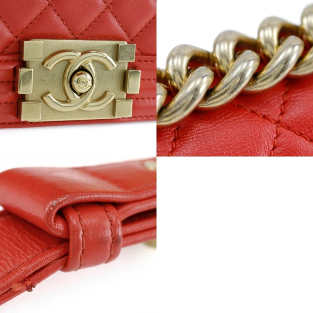 Chanel Boy Chain Shoulder Bag Lambskin