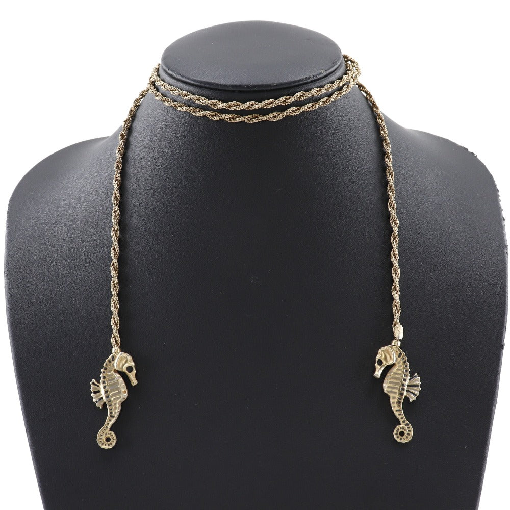 Dior Seahorse Lariat Necklace Metal Necklace in Good condition