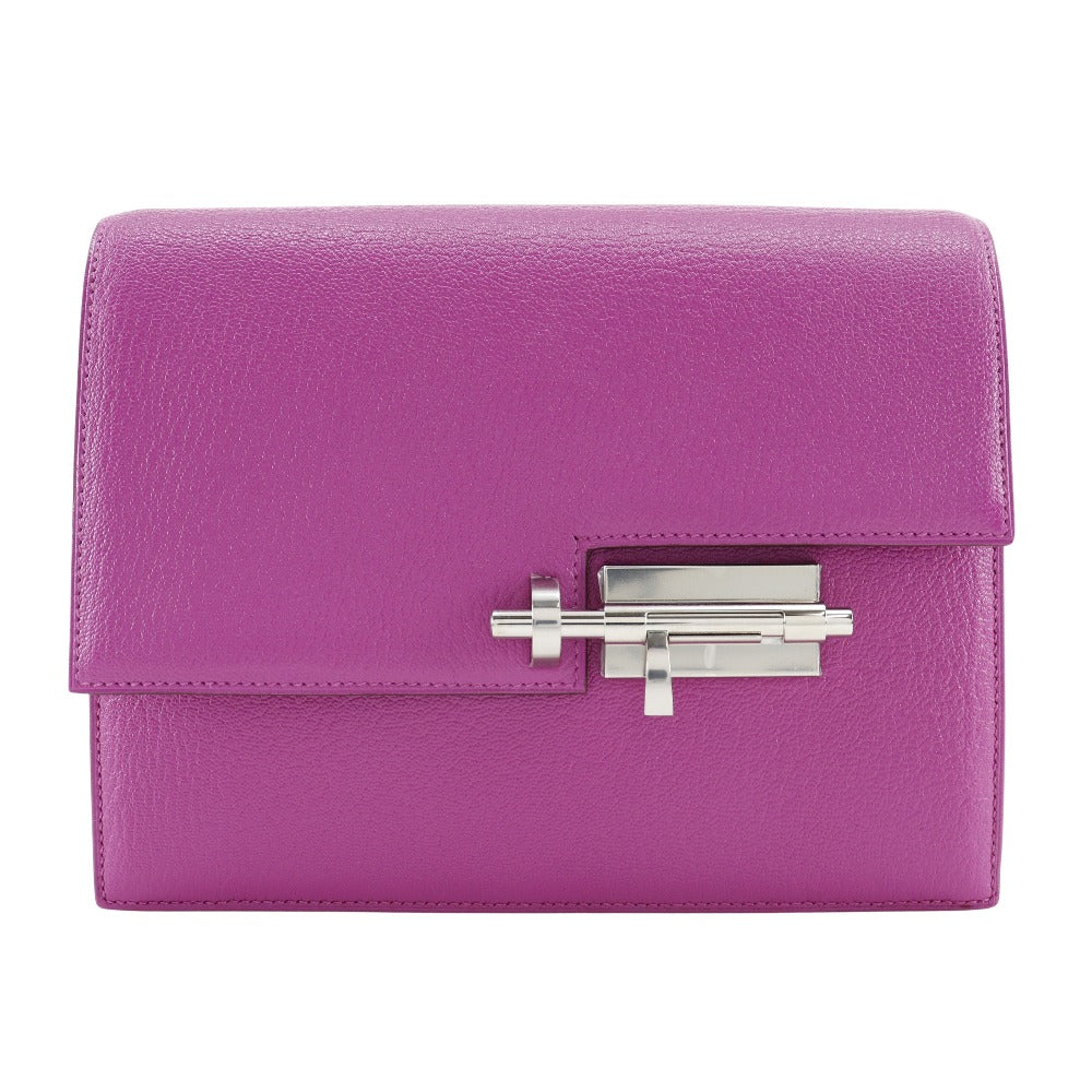 Hermes Chevre Velours Clutch Bag Pink